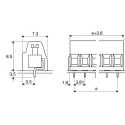 Phoenix Contact MKDS 1/4-3.81 Series PCB Terminal Block, 4-Contact, 3.81 mm Pitch, Through Hole, Vertical Screw 1727036
