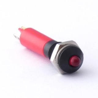 CML Innovative Technologies LED Panel Indicator Red 6 mm Mount Hole Tab Termination IP40 12V 19021253