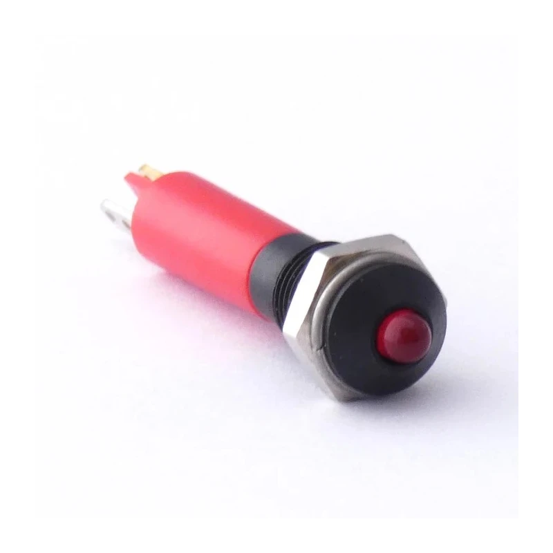 CML Innovative Technologies LED Panel Indicator Red 6 mm Mount Hole Tab Termination IP40 12V 19021253