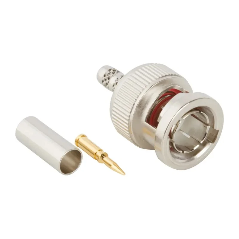 Amphenol RF 112521 Series Coaxial Connector Cable Male BNC, 75 Ω, Straight Body Crimp 112521