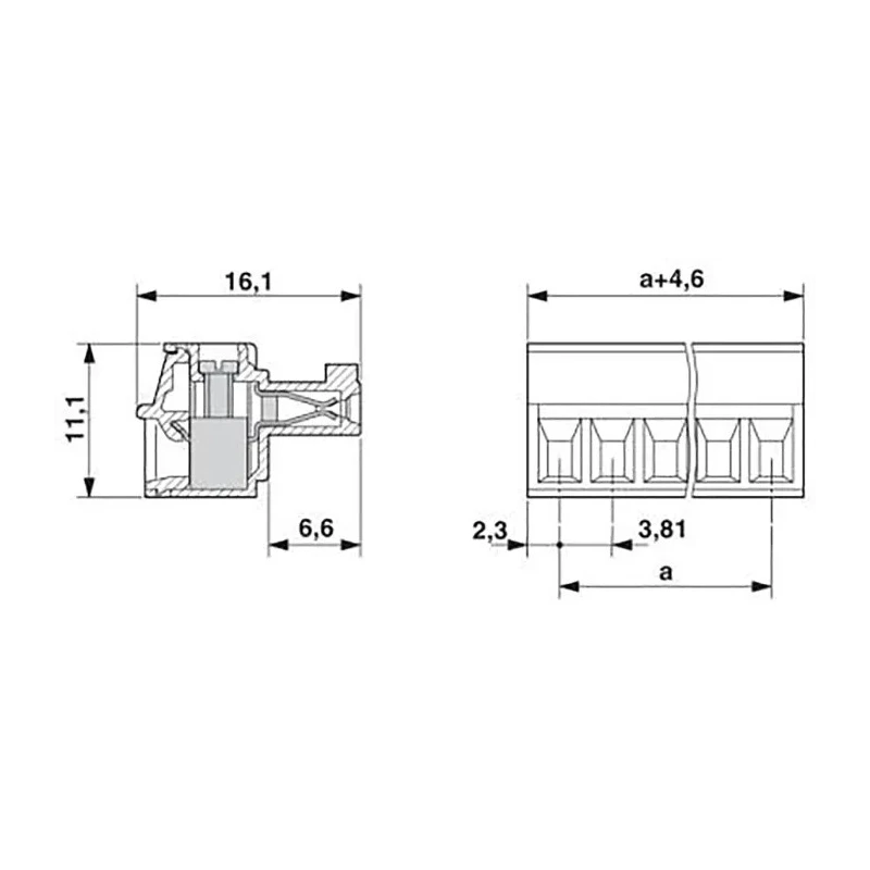 Phoenix Contact MC 1.5/10-ST-3.81 Series Pluggable Terminal Block 10-Contact 3.81 mm Pitch 1 Row 160V 8A 1803659