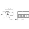 Phoenix Contact MC 1.5/10-ST-3.81 Series Pluggable Terminal Block 10-Contact 3.81 mm Pitch 1 Row 160V 8A 1803659