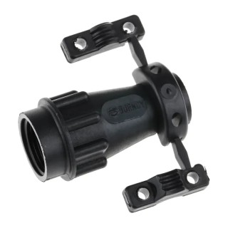 Souriau Sunbank by Eaton Circular Connector Backshell, UTGSize 10 Straight, Plastic Housing, Black, 40mm Length UTG10AC