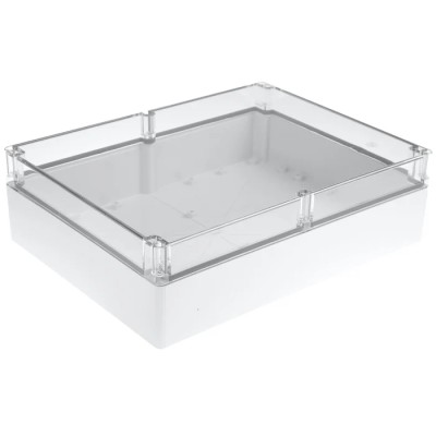 Fibox Grey Silver Lid Polycarbonate Enclosure IP66, IP67, IK08 87mm x 300mm x 230mm 