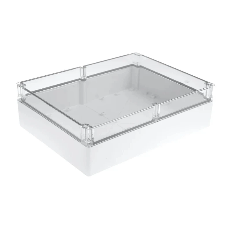 Fibox Grey Silver Lid Polycarbonate Enclosure IP66, IP67, IK08 87mm x 300mm x 230mm 