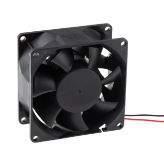 Sunon PMD Series High Pressure 24V DC Axial Fan 143 m³/h Air Flow 9.6 W Power 400 mA Current 80x80x38 mm PMD2408PMB1-A(2).GN