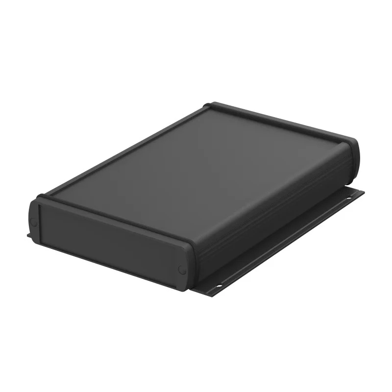 Bopla Aluminium General Purpose Enclosure IP65 Flanged Black Lid 34mm x 138mm x 34mm 84313200.HMT1 ABPH 1300-0200 WL