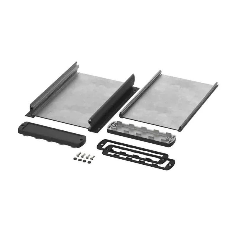 Bopla Aluminium General Purpose Enclosure IP65 Flanged Black Lid 34mm x 138mm x 34mm 84313200.HMT1 ABPH 1300-0200 WL