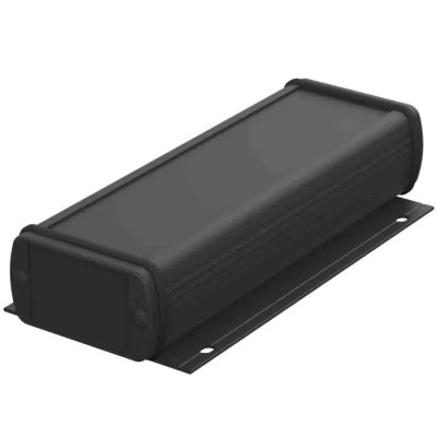 Bopla Aluminium General Purpose Enclosure Flanged Alubos Series Black Lid IP65 32x57x150 mm 84306150.HMT1 ABPH 600-0150 WL