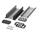 Bopla Aluminium General Purpose Enclosure Flanged Alubos Series Black Lid IP65 32x57x150 mm 84306150.HMT1 ABPH 600-0150 WL