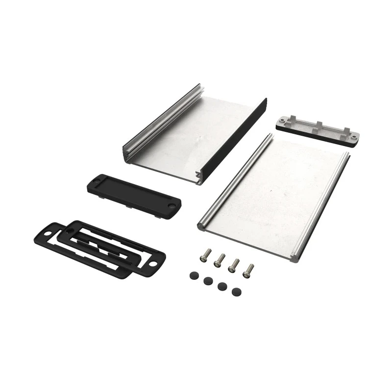 Bopla Aluminium General Purpose Enclosure Alubos (Set) Series Black Lid IP65 22 mm x 82 mm x 150 84826150.HMT1 ABPH 820-0150