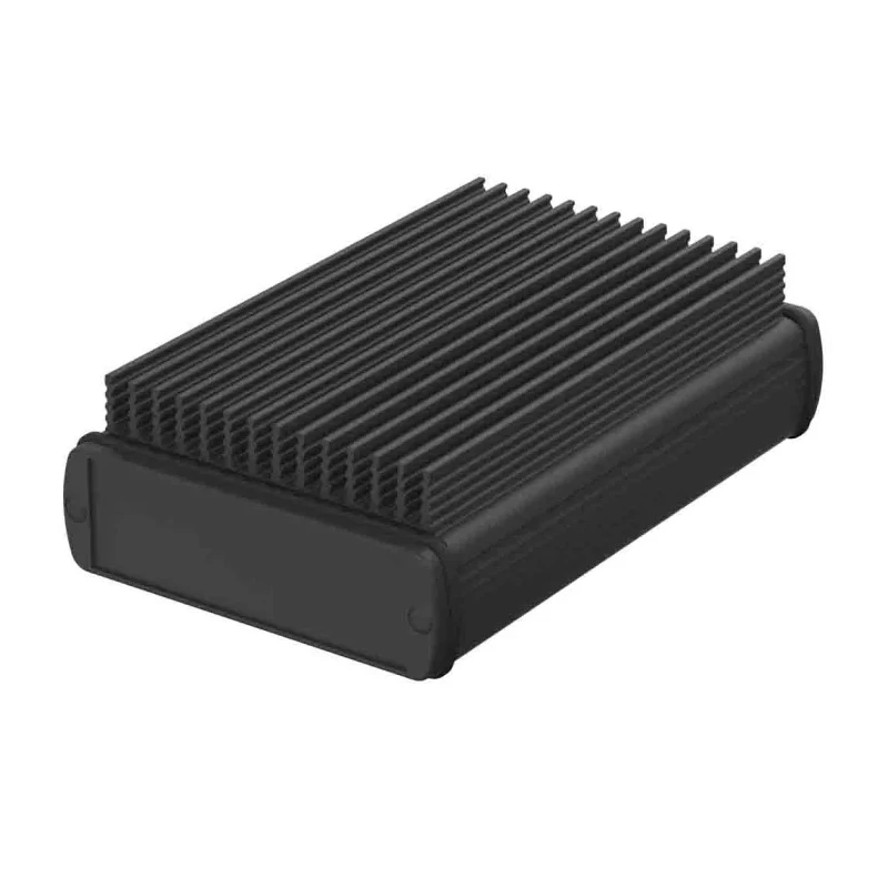 Bopla Aluminium General Purpose Enclosure Alubos Series Black Black Lid IP65 32mm x 106mm x 84510150.HMT1 ABPH 1000-0150 K