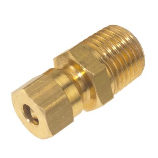 RS PRO Brass BSPT Tapered Series Compression Fitting for Thermocouple or PRT Probe 220-9482