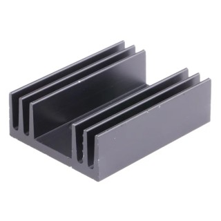 Fischer Elektronik Heatsink for Silicon Wafers 11.5 mm Height 37.5 mm Length 29 mm Width Black Anodised SK0937,5TO220