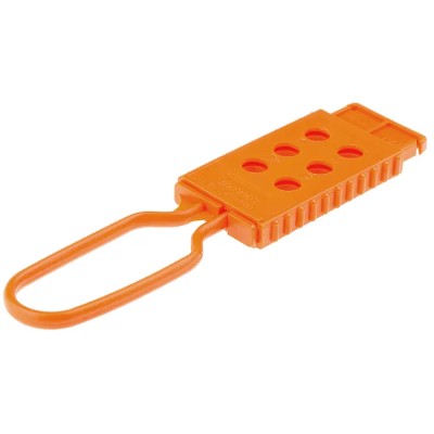 Brady Orange Nylon Non-Conductive Lockout Hasp 6-Lock Capacity 9 mm Shackle Diameter NON CONDUCTIVE LOCKOUT HASP