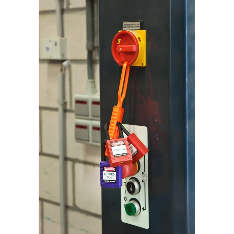Brady Orange Nylon Non-Conductive Lockout Hasp 6-Lock Capacity 9 mm Shackle Diameter NON CONDUCTIVE LOCKOUT HASP
