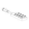 Brad from Molex 120119 Series Sensor Box, 8 Port, 300 mm Cable Length 1202510095