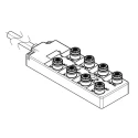 Brad from Molex 120119 Series Sensor Box, 8 Port, 15 m Cable Length, IP67, Polybutylene Terephthalate Housing 1202510030