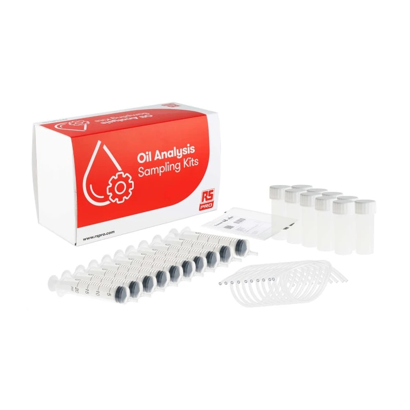 RS PRO 10 Units Oil Test Kit and Box Analysis Service for Automotive Industrial Machinery Manufacturing Marine 221-4799