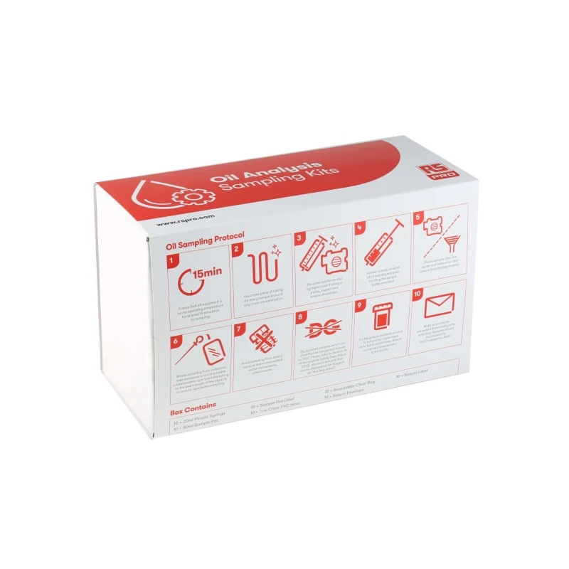 RS PRO 10 Units Oil Test Kit and Box Analysis Service for Automotive Industrial Machinery Manufacturing Marine 221-4799