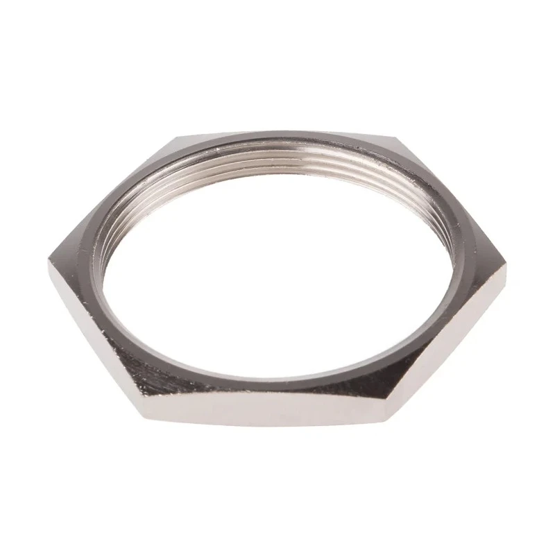 RS PRO Brass Cable Gland Locknut M50 Thread 6mm Pitch 127-502