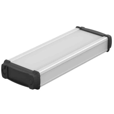 Bopla BOS-Ecoline Series Aluminium General Purpose Enclosure Silver Black Lid IP40 22mm x 57.2mm 83626150.HMT1 ELPH 620-0150