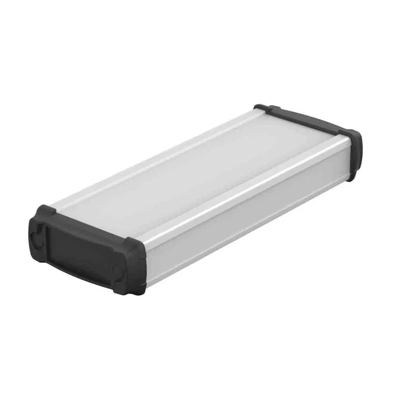 Bopla BOS-Ecoline Series Aluminium General Purpose Enclosure Silver Black Lid IP40 22mm x 57.2mm 83626150.HMT1 ELPH 620-0150