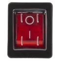 Arcolectric (Bulgin) Ltd Illuminated DPST On-Off Rocker Switch Panel Aluminium Housing Red Actuator C1353ALGNB