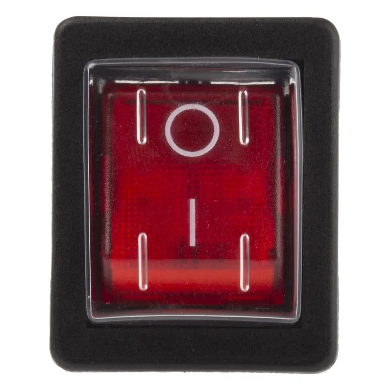 Arcolectric (Bulgin) Ltd Illuminated DPST On-Off Rocker Switch Panel Aluminium Housing Red Actuator C1353ALGNB