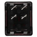 Arcolectric (Bulgin) Ltd Illuminated DPST On-Off Rocker Switch Panel Aluminium Housing Red Actuator C1353ALGNB