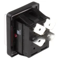 Arcolectric (Bulgin) Ltd Illuminated DPST On-Off Rocker Switch Panel Aluminium Housing Red Actuator C1353ALGNB