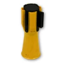 RS PRO Yellow Safety Barrier Retractable Cone Top Barrier 3 m Cloth Tape ABS 221-7867
