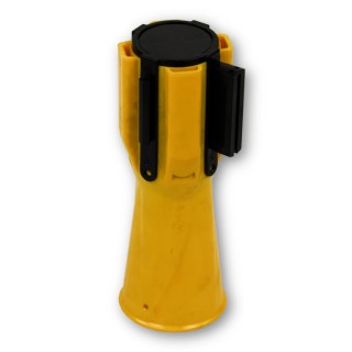 RS PRO Yellow Safety Barrier Retractable Cone Top Barrier 3 m Cloth Tape ABS 221-7867
