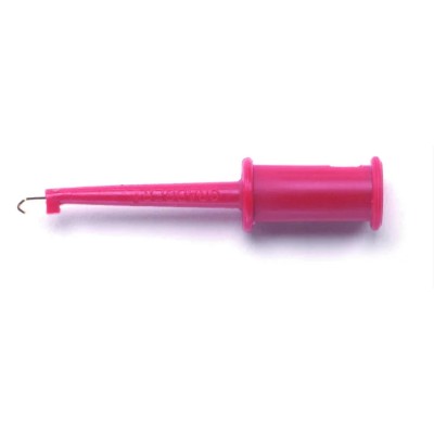 Pomona Red Hook Clip with 2 mm Tip, 60V DC, 3A Current, 9.1 mm Socket, 43.43 mm Length 4233-2