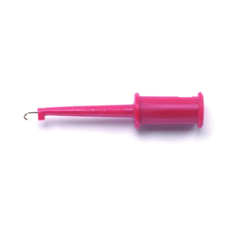 Pomona Red Hook Clip with 2 mm Tip, 60V DC, 3A Current, 9.1 mm Socket, 43.43 mm Length 4233-2
