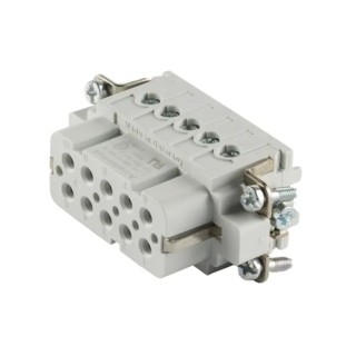 Amphenol Industrial Heavy Duty Power Connector Insert 16A 250V Female 10 Contacts C146 10B010 002 4