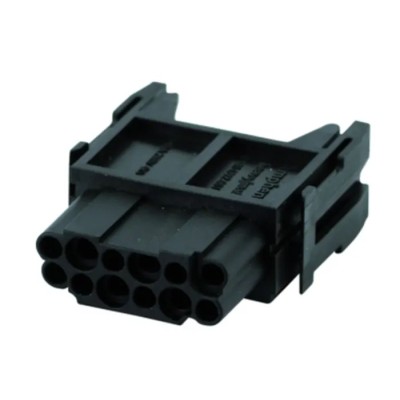 Amphenol Industrial Heavy Duty Power Connector Module Female, 12 Contacts, 10A, 250V, Heavy Mate C146 C146 10B012 600 15