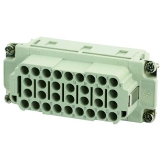 Amphenol Industrial Heavy Duty Power Connector Insert, 16A, Female, 32 Contacts, Heavy Mate C146 Series C146 10B032 500 10