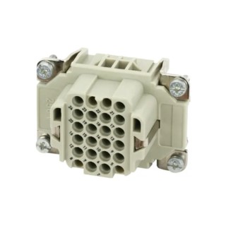 Amphenol Industrial Heavy Duty Power Connector Insert 10A 250V Female 24 Contacts C146 10B024 000 9