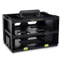 Raaco 2 Cell Black Plastic Compartment Box 241 mm x 386 mm x 263 mm 146401