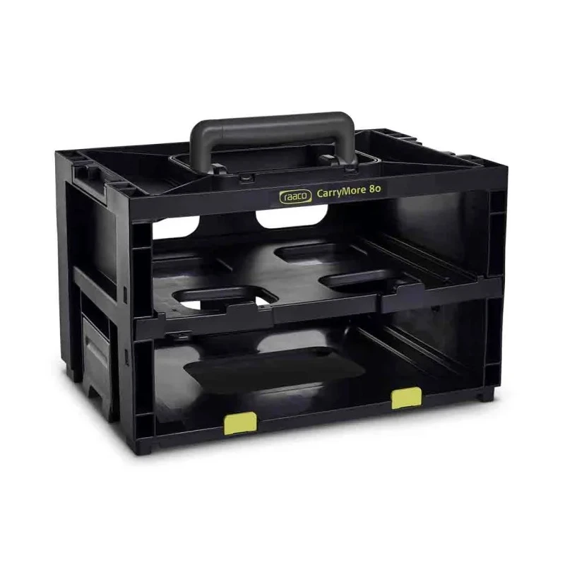 Raaco 2 Cell Black Plastic Compartment Box 241 mm x 386 mm x 263 mm 146401