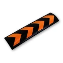 RS PRO Black Yellow Reflective Chevron Rubber Impact Protector 800mm x 220mm 221-7886