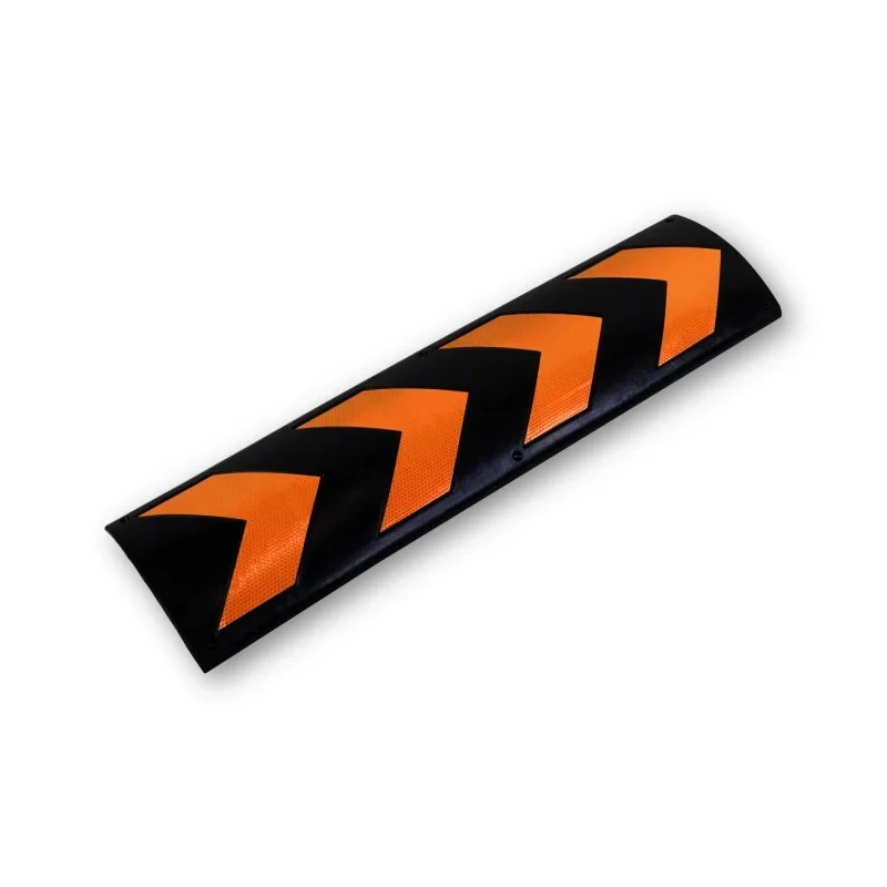 RS PRO Black Yellow Reflective Chevron Rubber Impact Protector 800mm x 220mm 221-7886