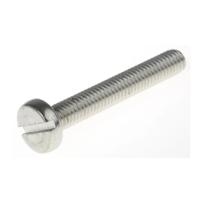 RS PRO Slot Pan Head Stainless Steel Machine Screw M6 40 mm Length A2 Grade 130-707