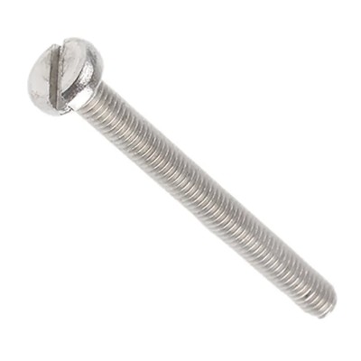 RS PRO Slot Pan Stainless Steel Machine Screw M3 Thread 30 mm Length A2 Grade 130-628