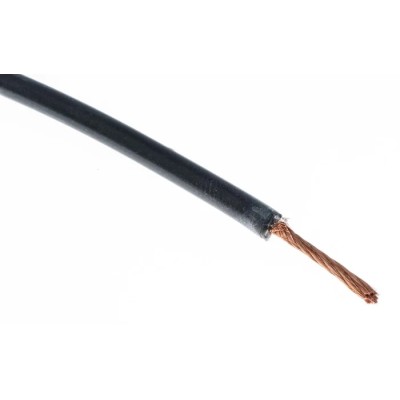 Hew Heinz Eilentropp SIFF Series Black Hook Up Wire, 17 AWG, 516 x 0.05 mm Strands, 20m Length, Silicone 13433-01-020