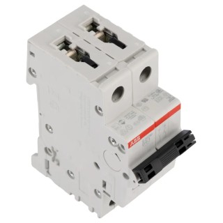 ABB System Pro M Compact S200M Miniature Circuit Breaker, 2-Pole, 63A, Type B, 440V AC, 125V DC 2CDS272001R0635 S202M-B63