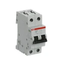 ABB System Pro M Compact S200M Miniature Circuit Breaker, 2-Pole, 63A, Type B, 440V AC, 125V DC 2CDS272001R0635 S202M-B63