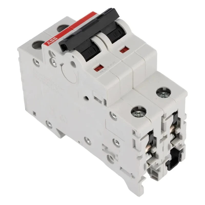 ABB System Pro M Compact S200M Miniature Circuit Breaker, 2-Pole, 63A, Type B, 440V AC, 125V DC 2CDS272001R0635 S202M-B63