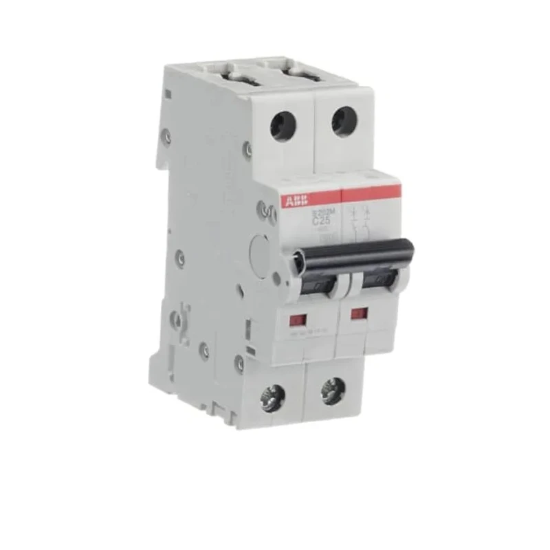 ABB System Pro M Compact Miniature Circuit Breaker 2 Poles 25A Type C 440V AC 125V DC 10 kA 2CDS272001R0254 S202M-C25